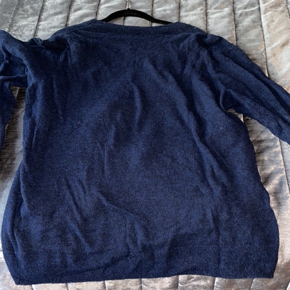 Blue Sweater with Pom Pom Fur Balls - Picture 4 of 4